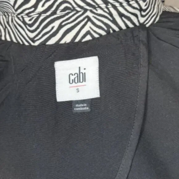 Cabi 007 Zeba Animal Print Button Up Trench Coat Jacket Womens Designer - Picture 8 of 8